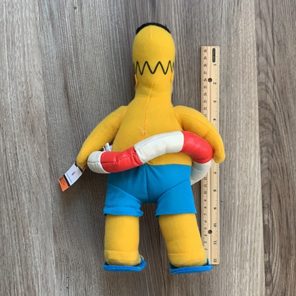 Homer Simpson Bathing Suit Inner Tube Flip Flops 12 inch plush doll Nanco 2006 - Picture 7 of 8
